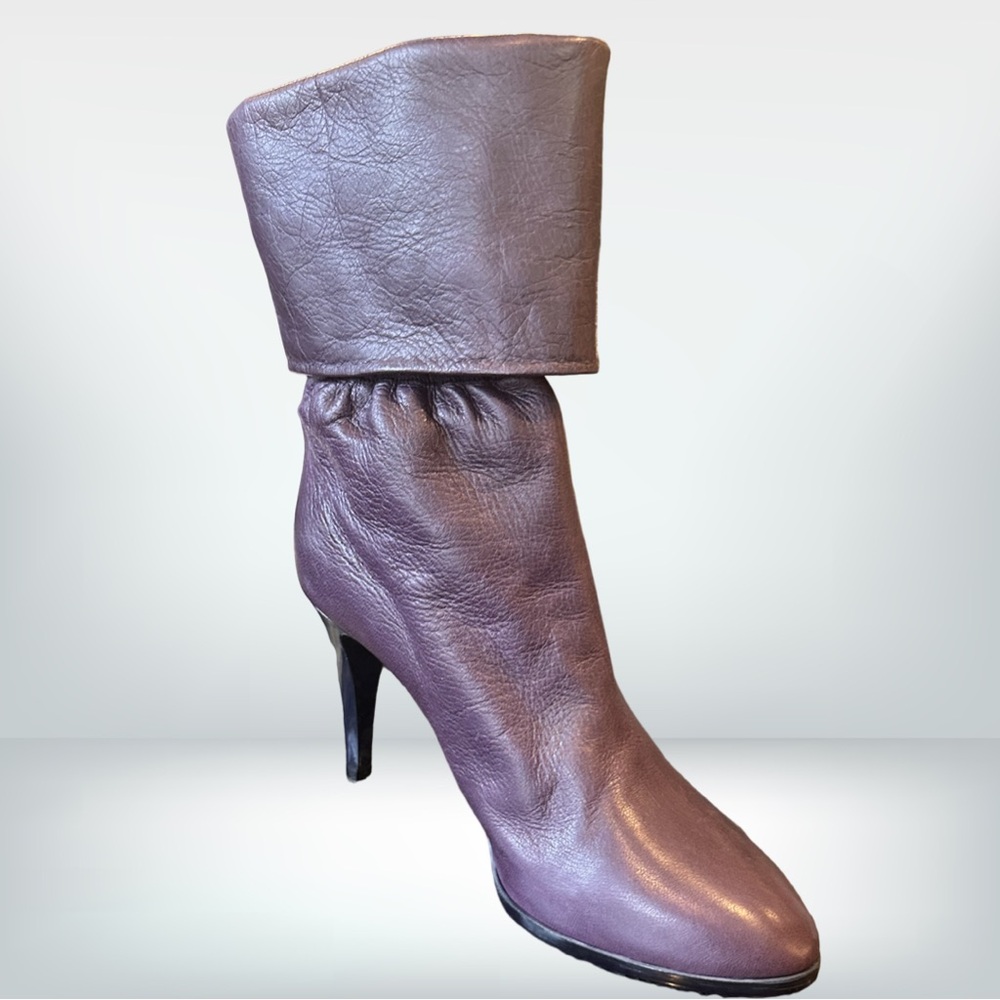 Cloe Mirto Deer Dark Purple Ankle Boots NI B 38 1/2